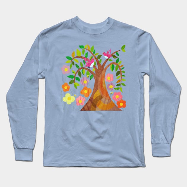 Birds and Bees and Flowers and Trees Long Sleeve T-Shirt by LittleBunnySunshine